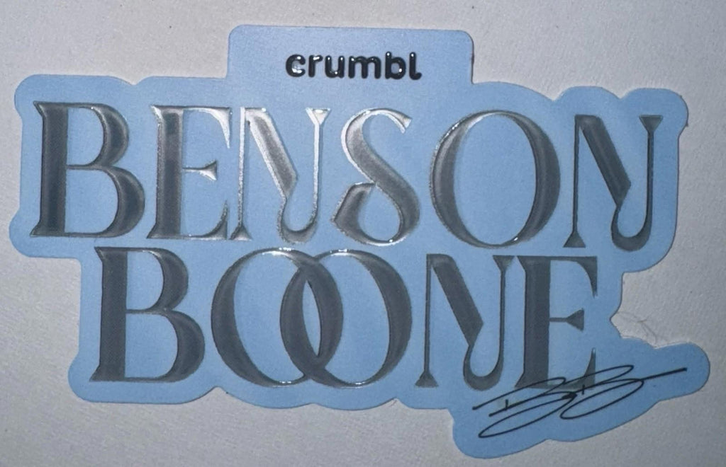 Benson Boone Crumbl Sticker Signed Merch Collab - First 100 Customers Only