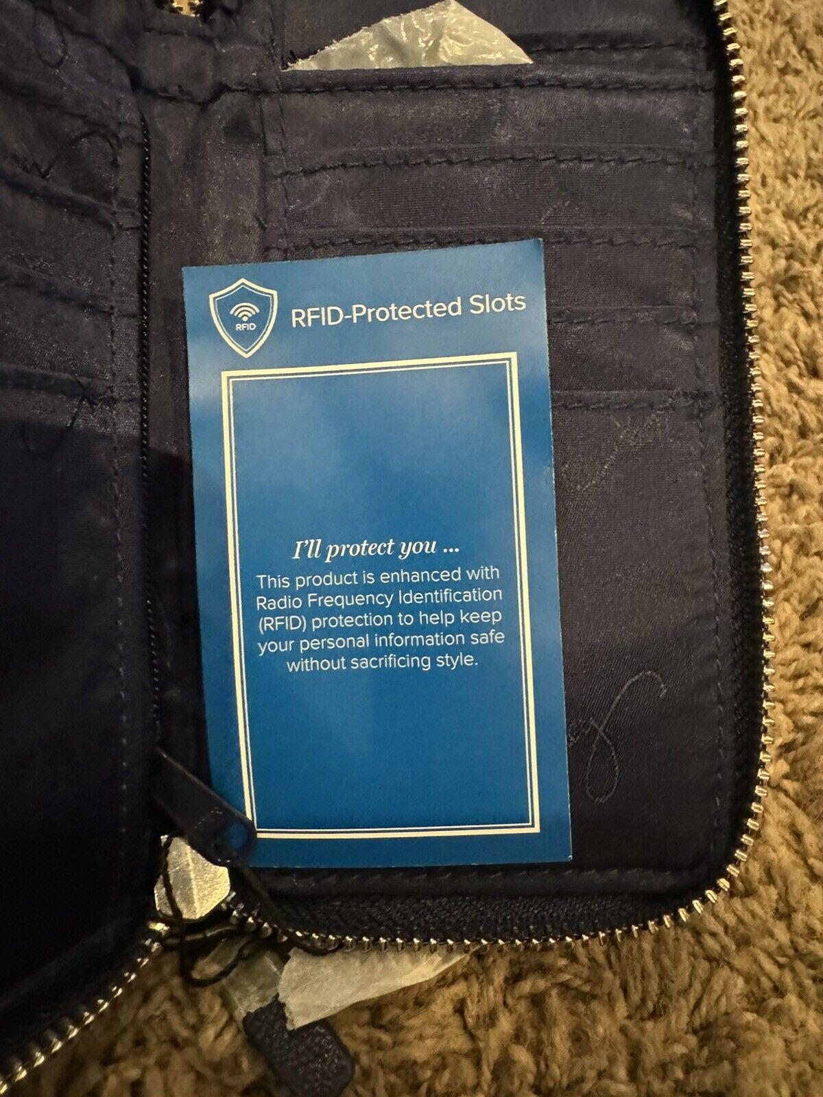 Vera Bradley RFID Smartphone Wristlet 15705 Navy & Teal- NWT