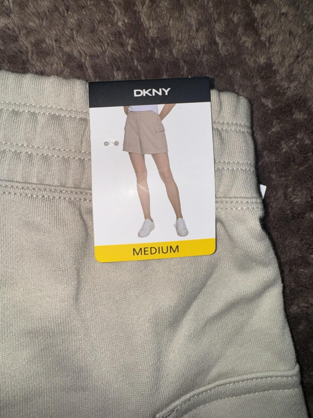 NEW! DKNY Women's French Terry Classic Fit Ultra-Soft Cargo Short Medium
