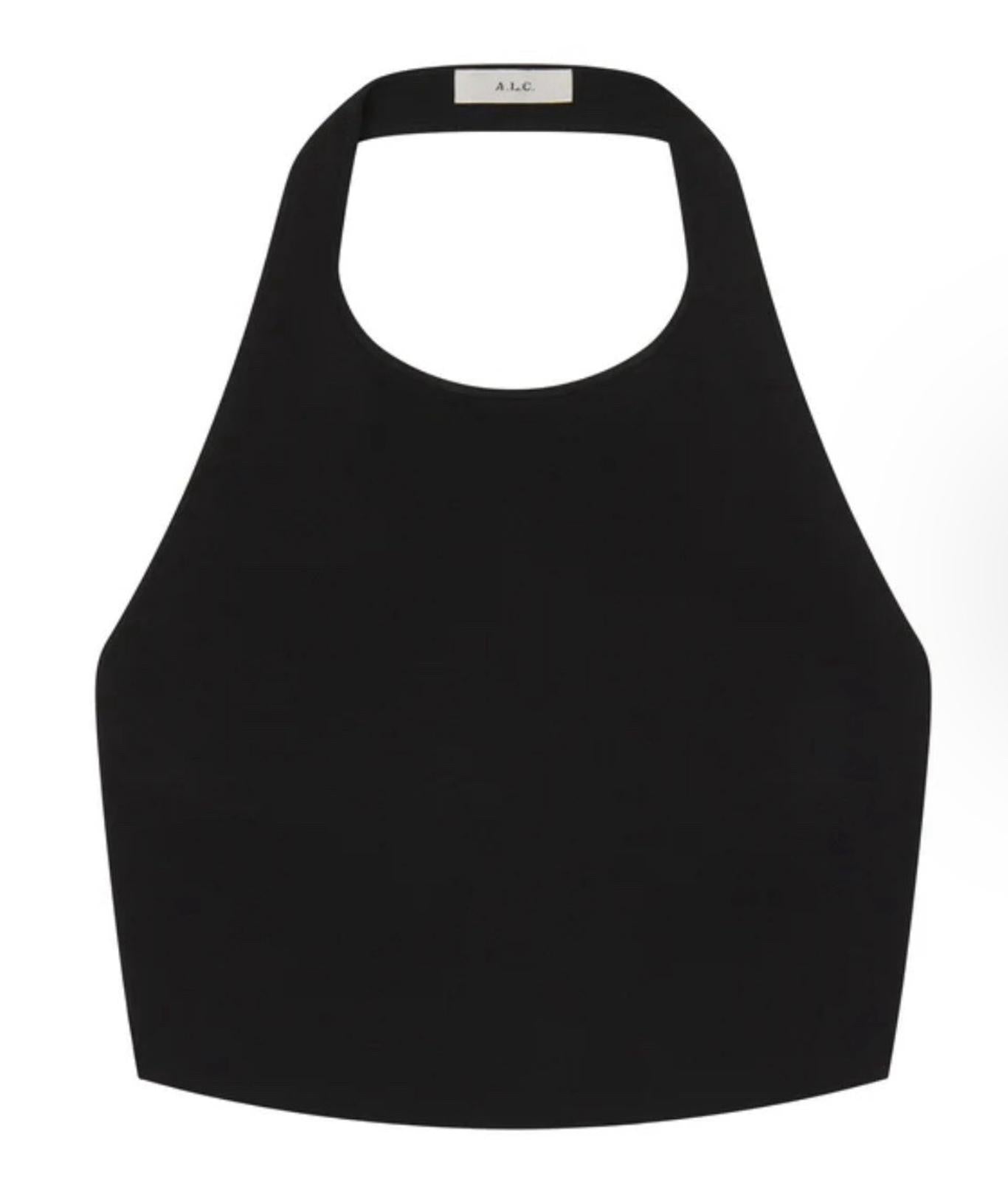 NEW! A.L.C. Rory Halter Crop Top in black. Small. NWT MSRP $225