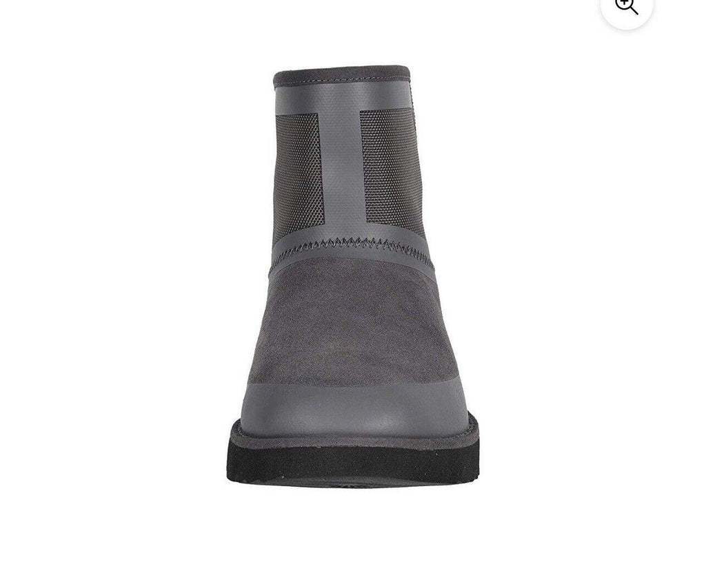 NEW UGG MENS CLASSIC MINI URBAN TECH WP CHARCOAL BOOTS US 8
