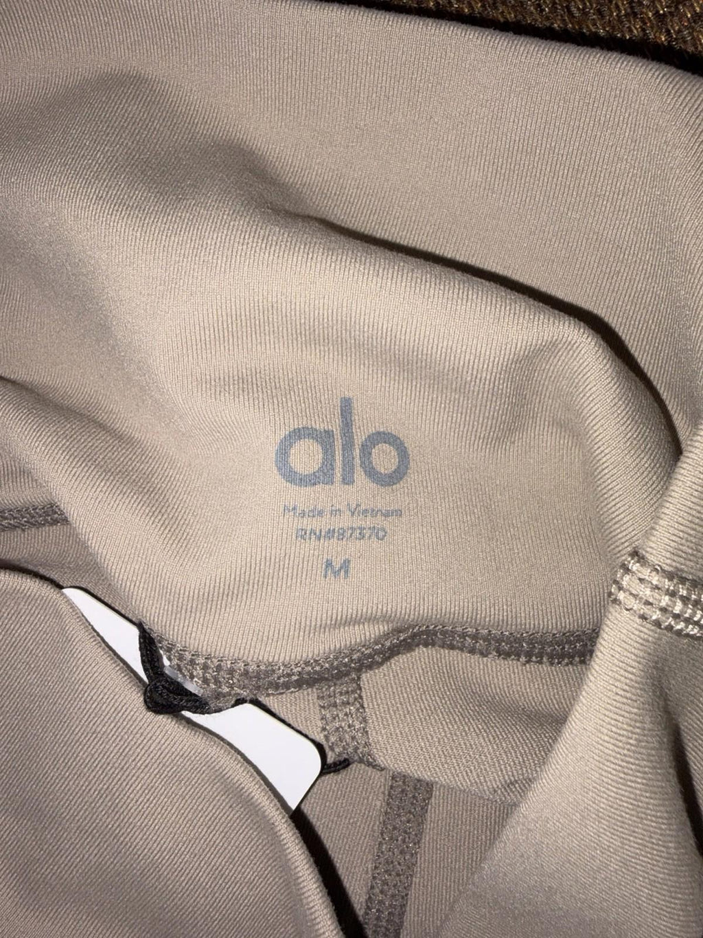 Alo Yoga Moto Leggings Womens XS Tan High Waist Ribbed Athleisure (see Desc.)