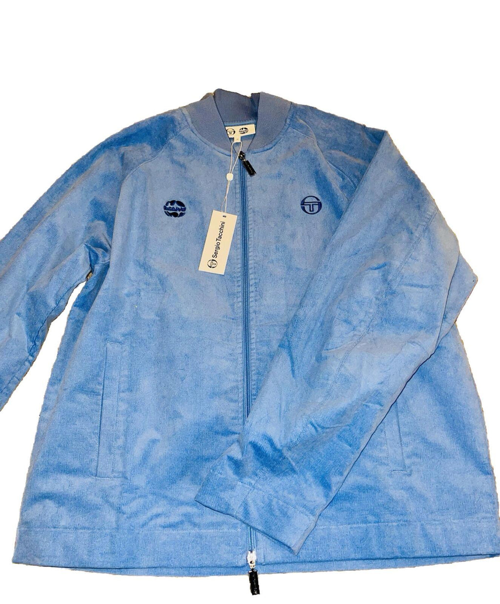 Sergio Tacchini Jacket Blue Corduroy lightweight RARE!
