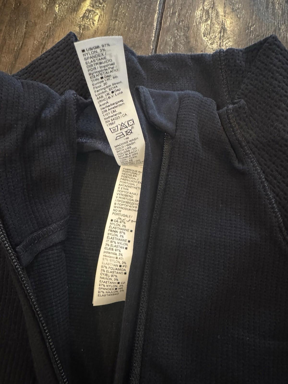 ATHLETA Momentum Seamless Half Zip Top  | Black Large #981529 NEW