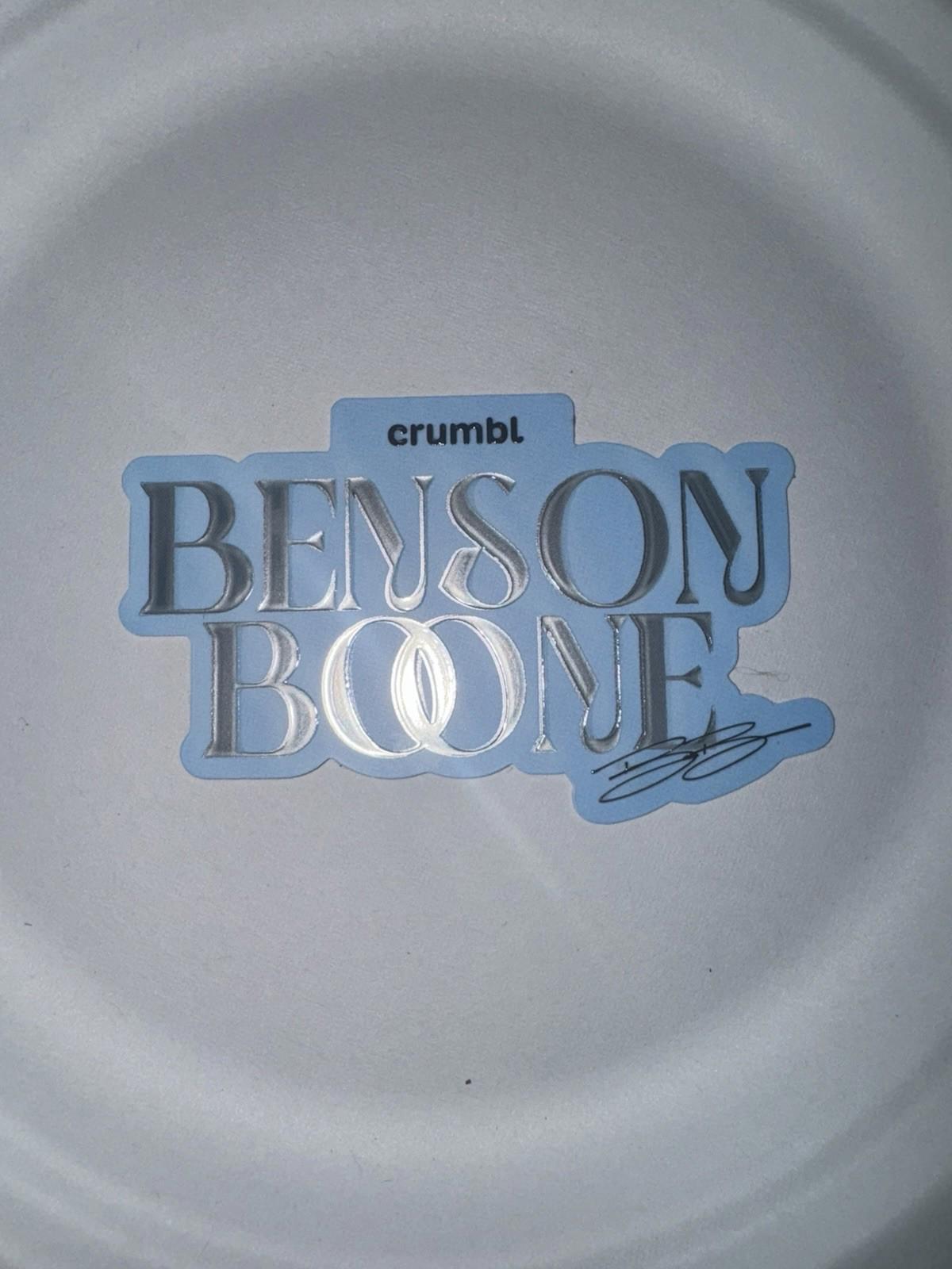 Benson Boone Crumbl Sticker Signed Merch Collab - First 100 Customers Only