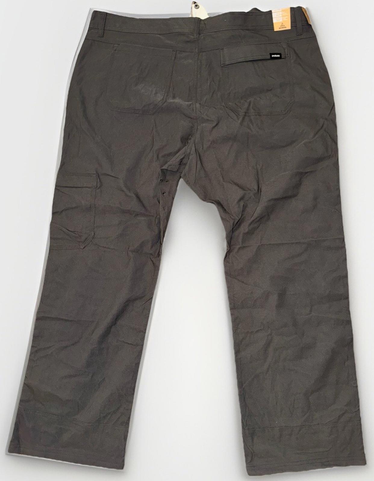 Prana Stretch Zion Pant II Standard Fit Straight Leg Gray Men’s 42x30 NEW