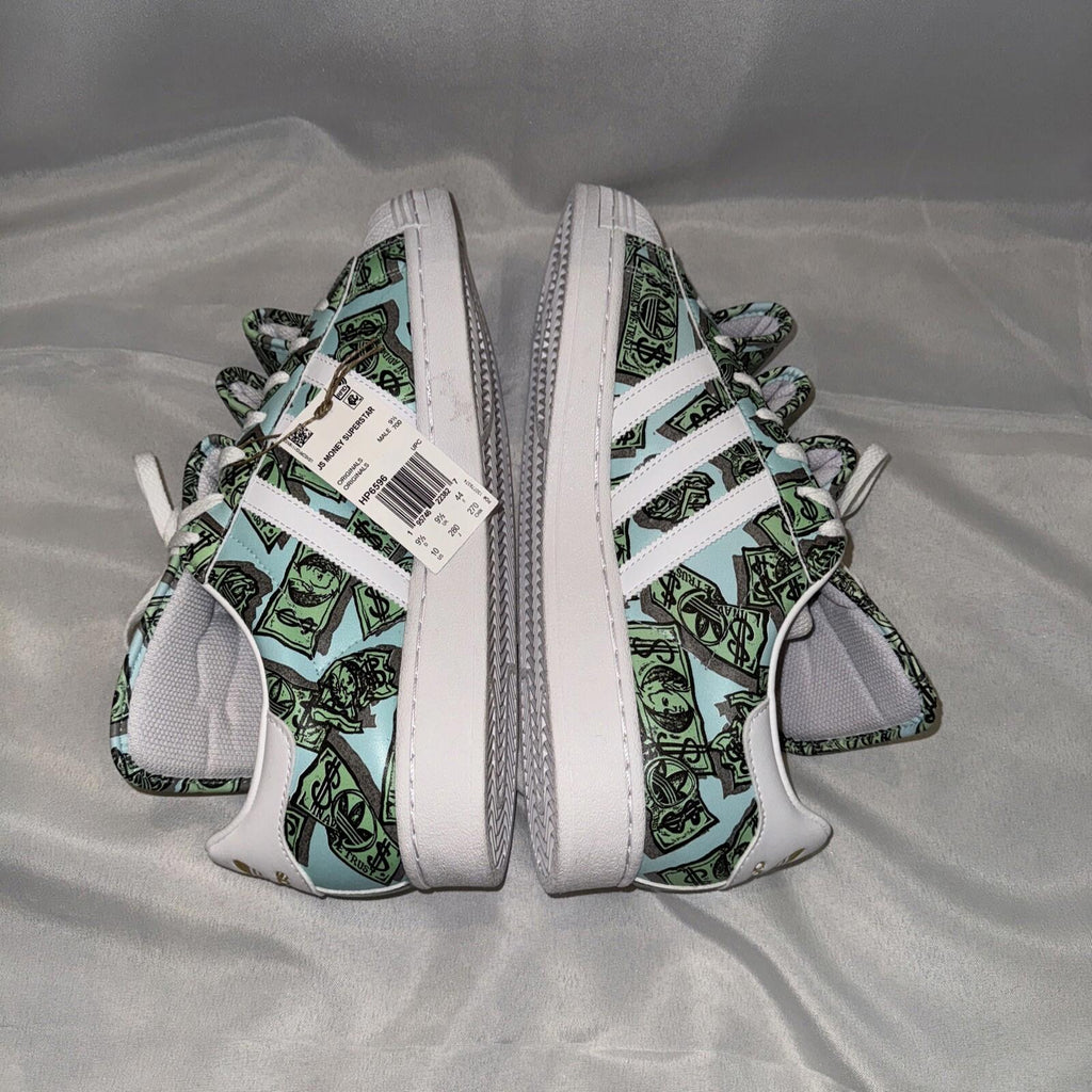 Adidas Jeremy Scott Superstar Money Print Shoe's Green Men's size 10.5, 11