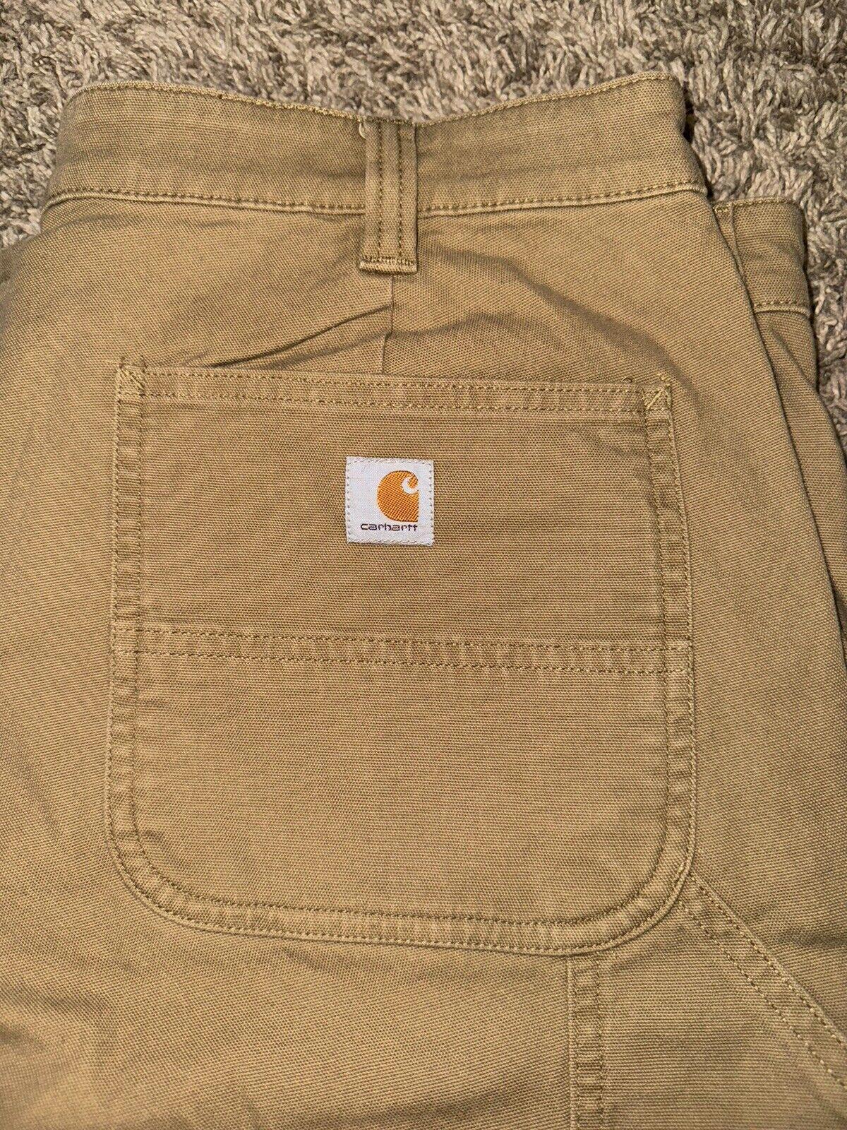 Carhartt Women Rugged Loose Fit Canvas Pant Khaki 16 Reg