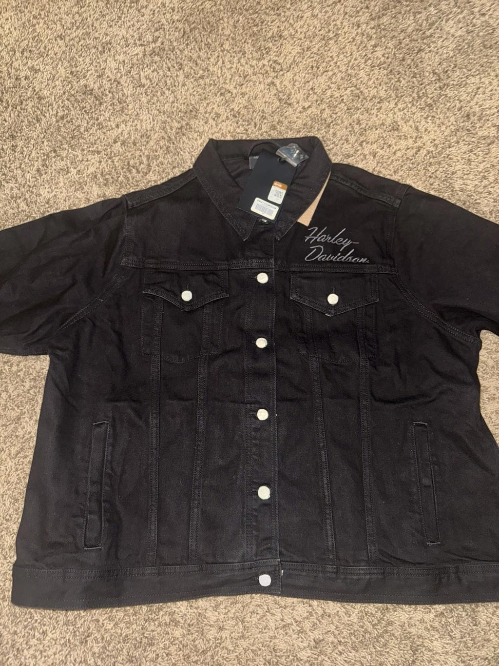 Harley-Davidson Denim Jean  Jacket/coat "Essential Bar & Shield Sz-2W 99041-23VW