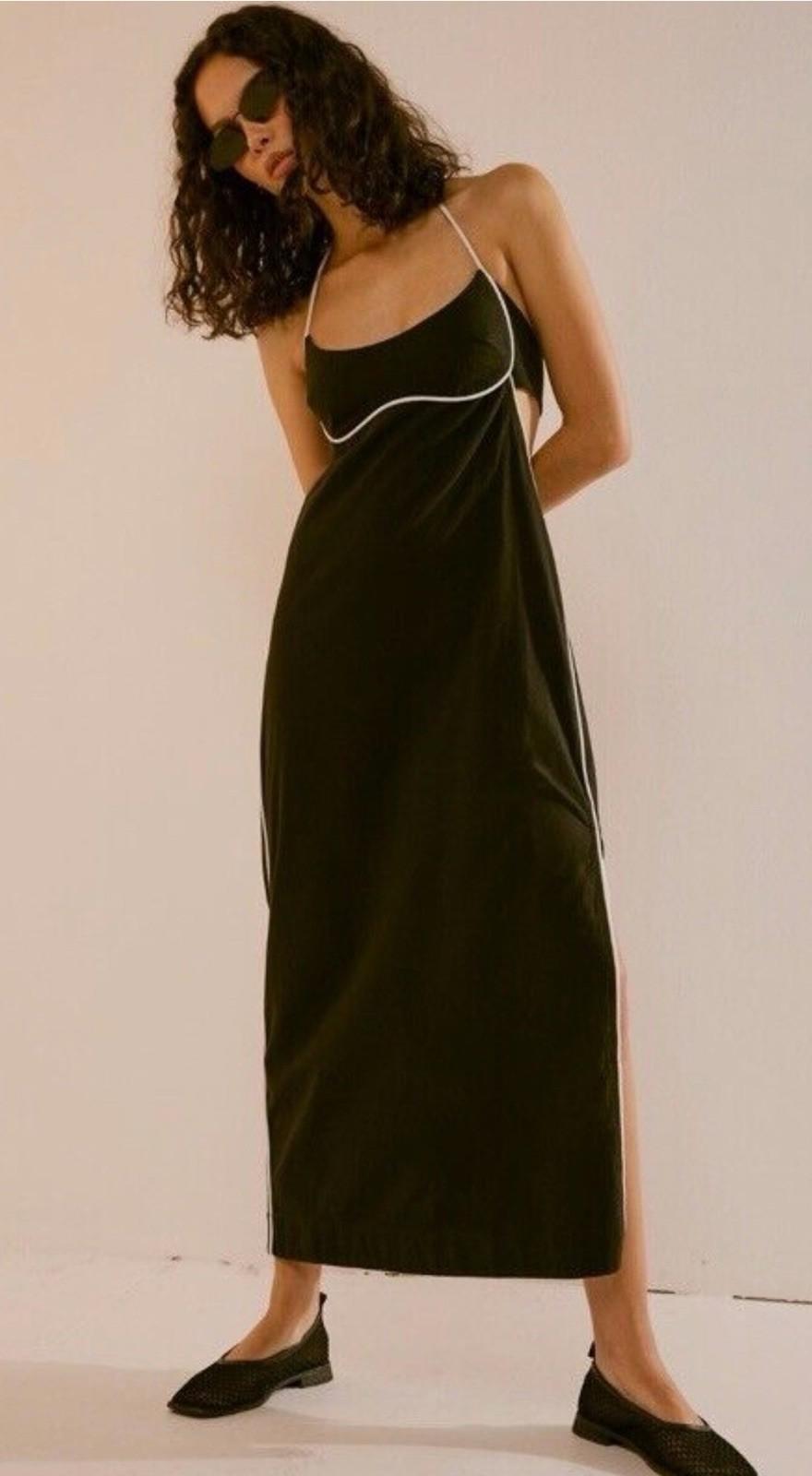 Free People Summer In Capri Halter Slit Side Midi Dress M NEW