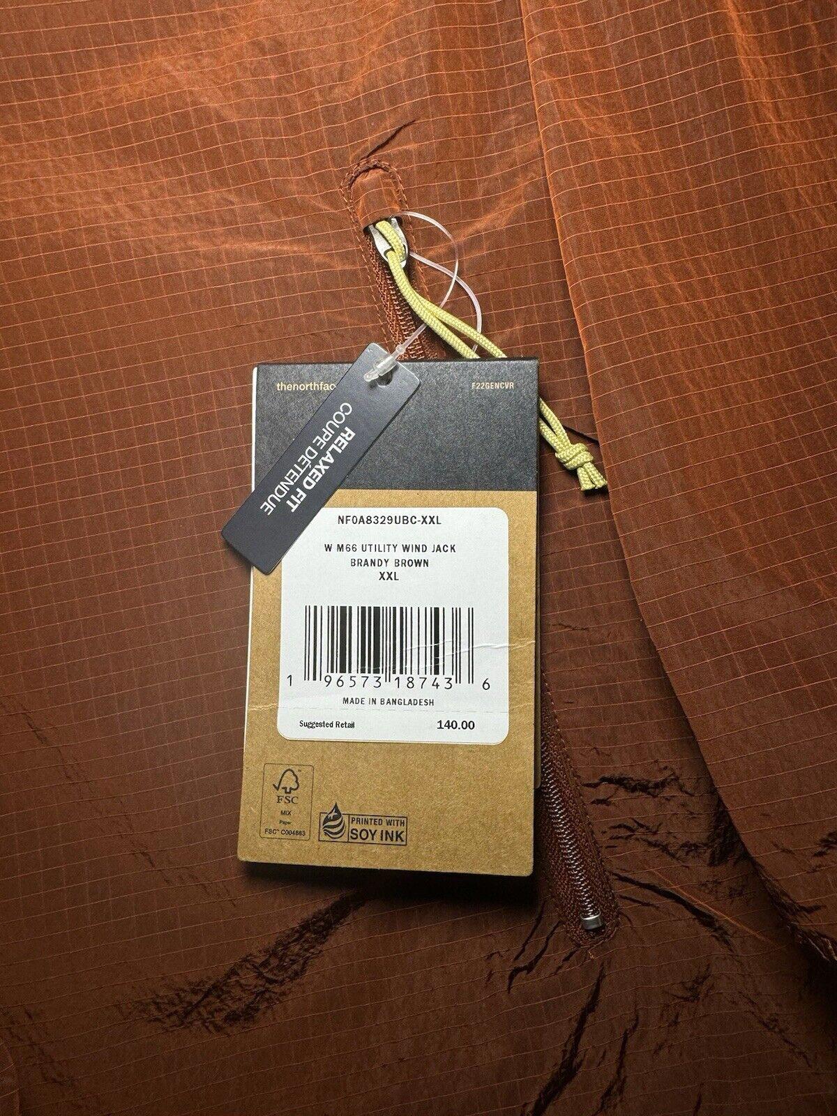 NWT North Face Women M66 Utility Wind Jacket Brandy Brown 2X