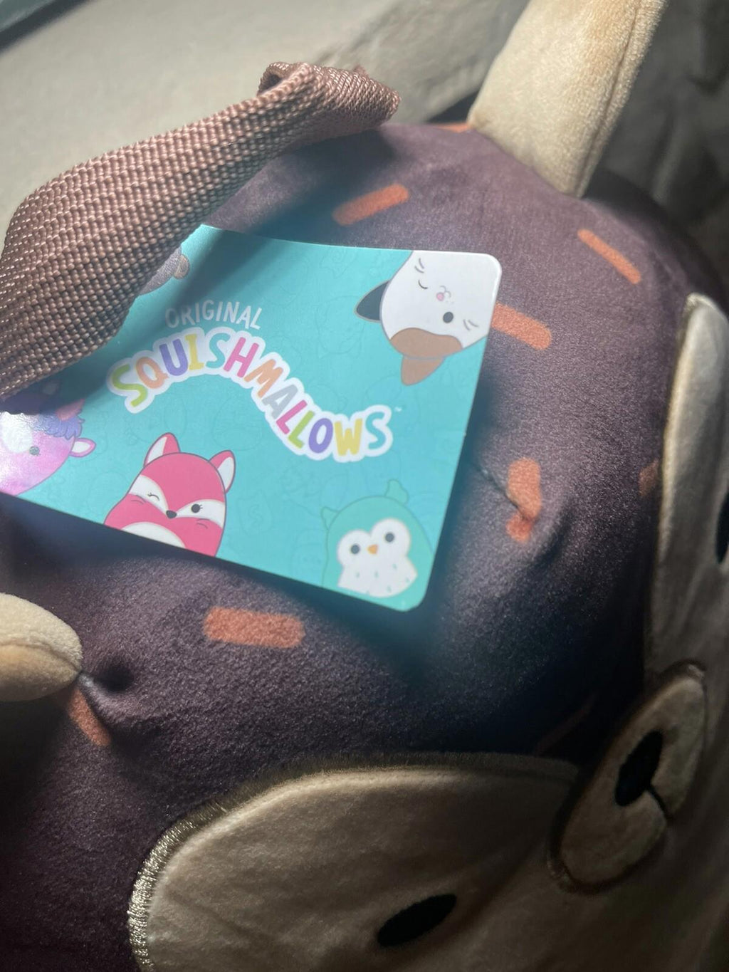Original Squishmallows Hans The Hedgehog Backpack Zipper Pocket handbag purse