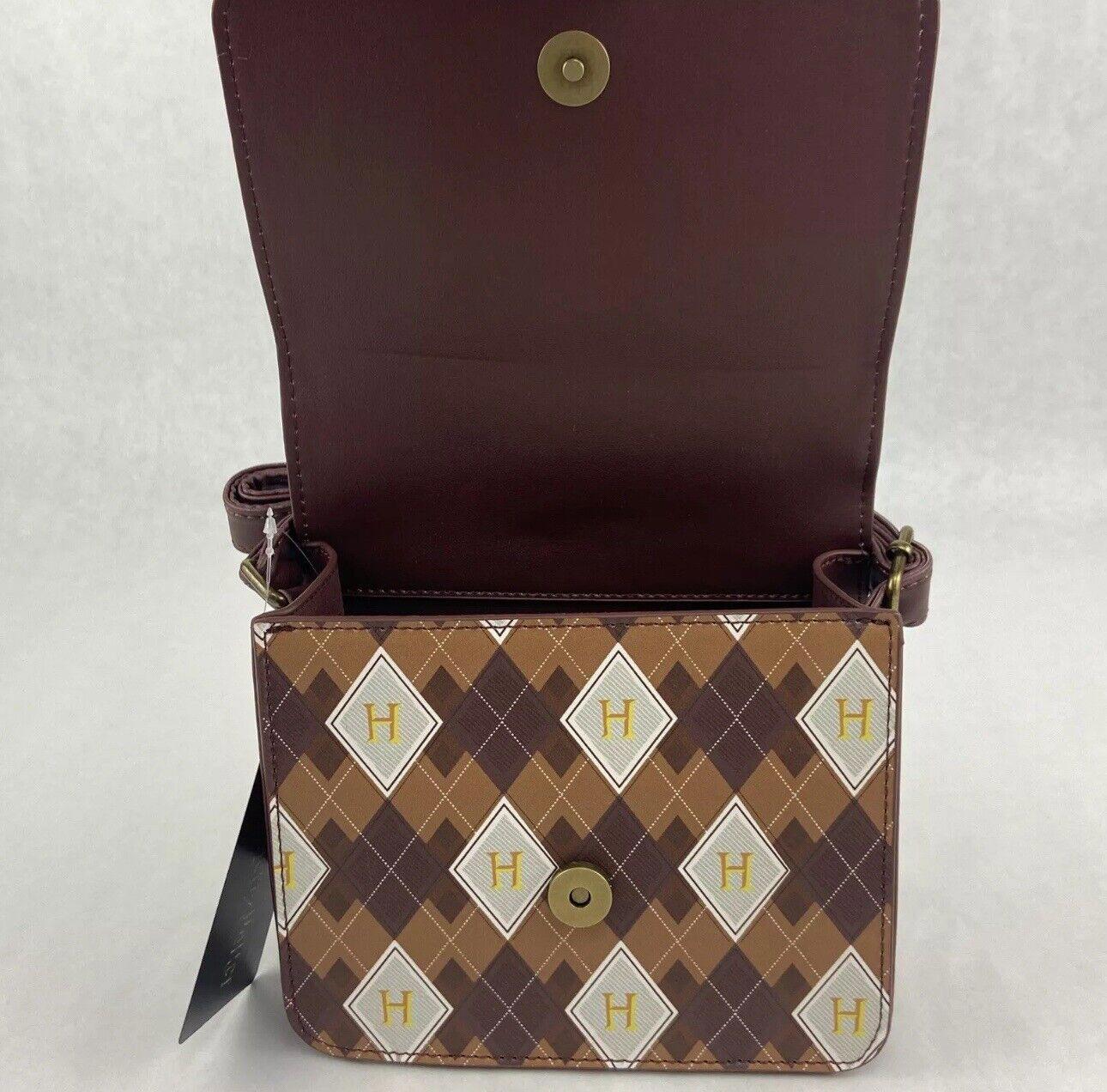 Harry Potter Bag Purse Hogwarts Crest Argyle Faux Leather