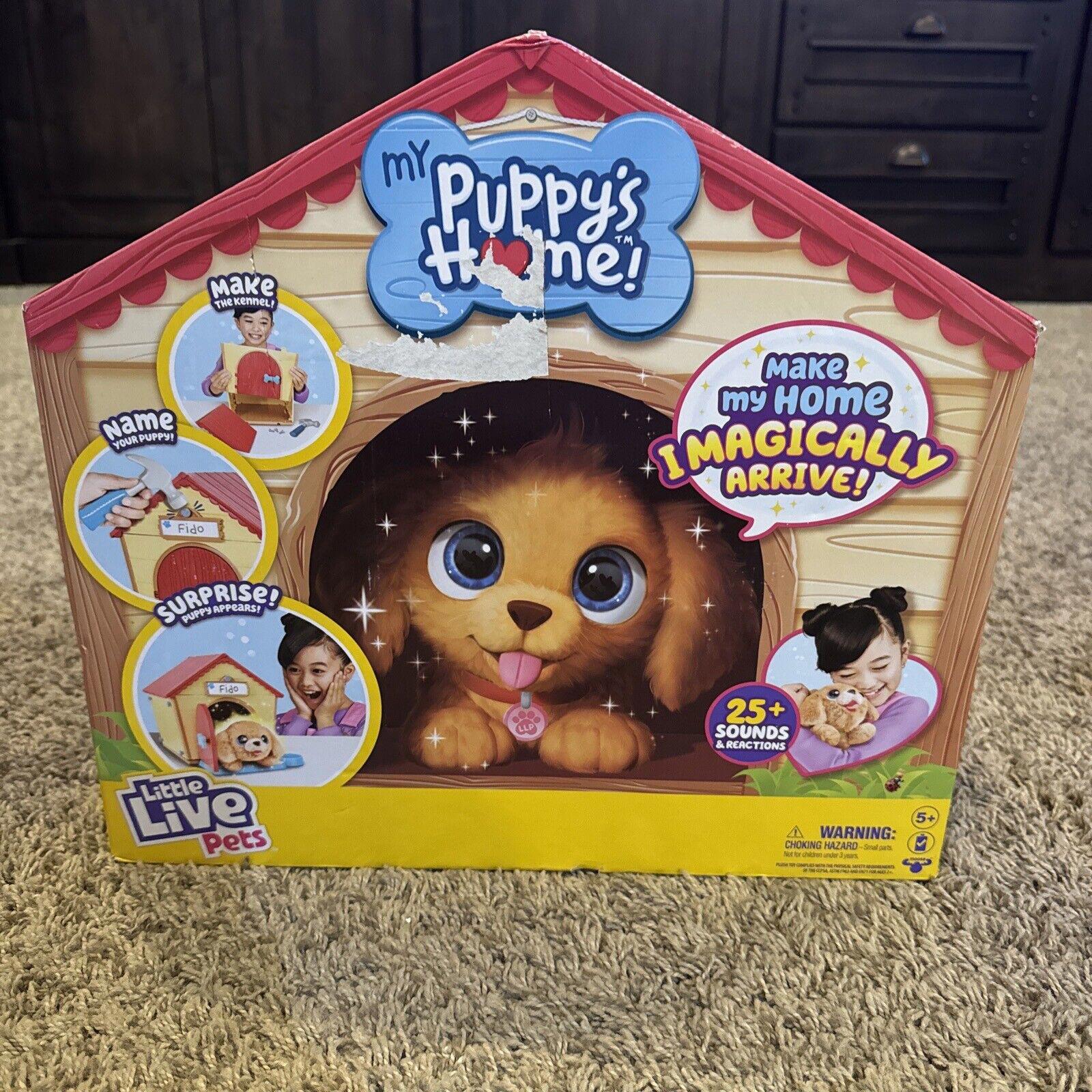 Little Live Pets - My Puppy's Home Interactive Plush Toy Puppy & Kennel. 25+ Sou