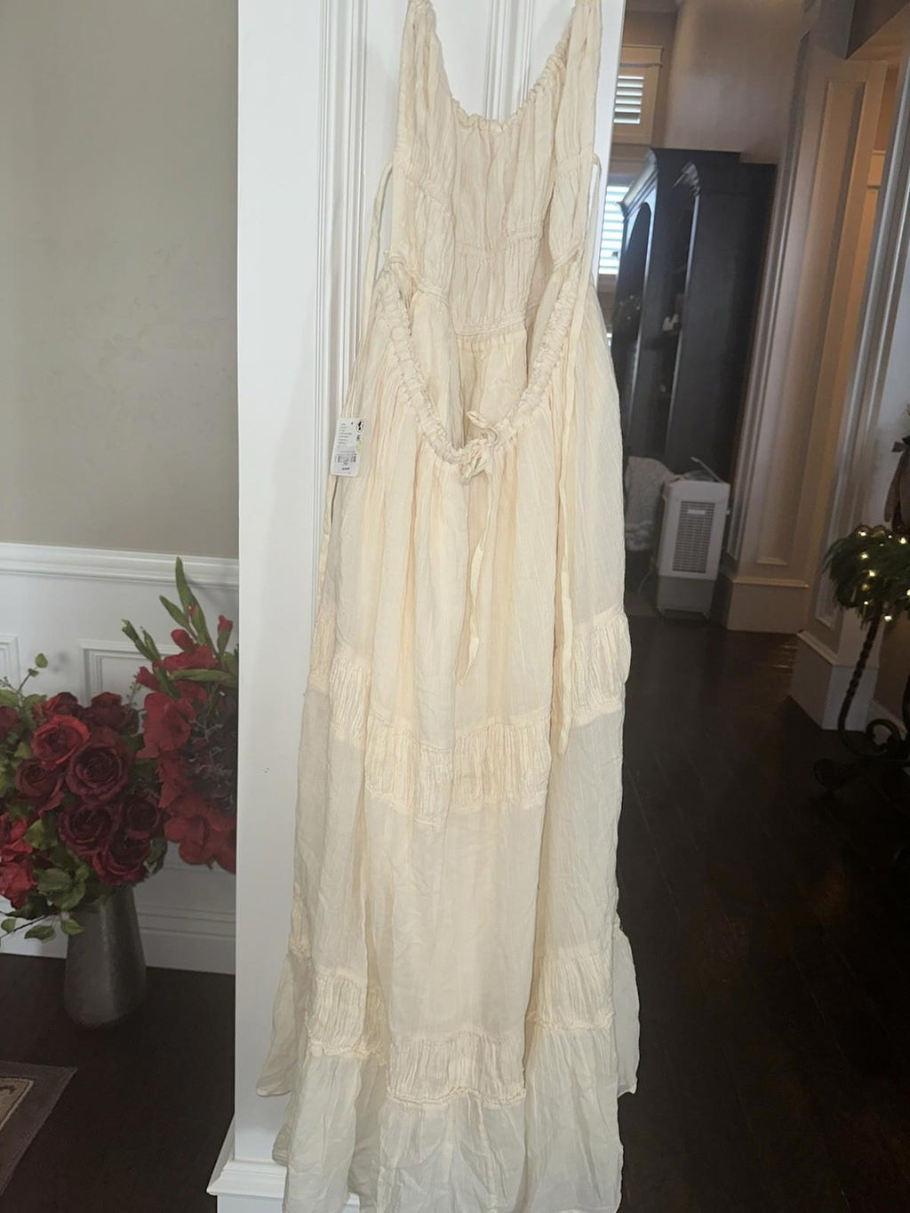 Free People Taking Sides Maxi Dress Women's Casual Backless Long NWT Large