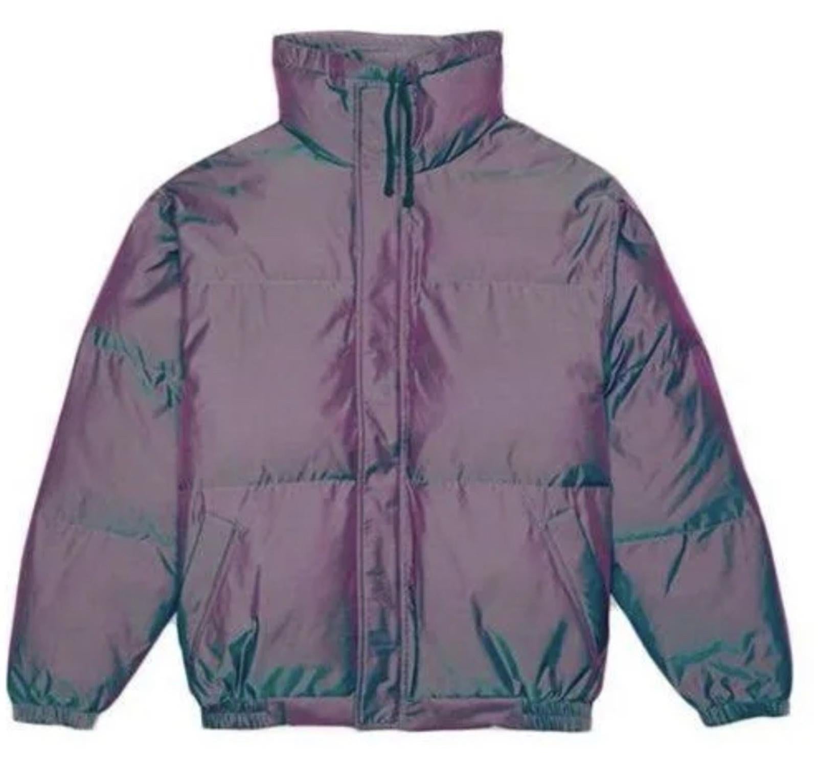 Essentials Fear Of God Jacket Medium iridescent Puffer Down Quilted Full Zip NEW