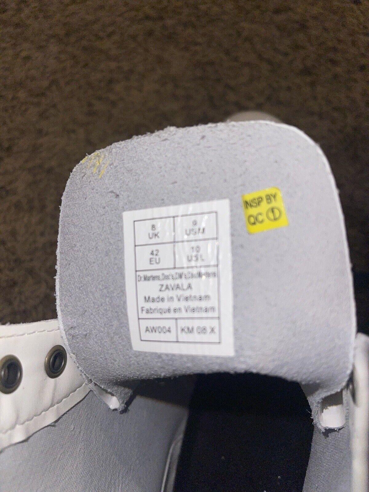 Doc Dr. Martens White Leather Zavala Men’s 9 Womens 10 NEW!