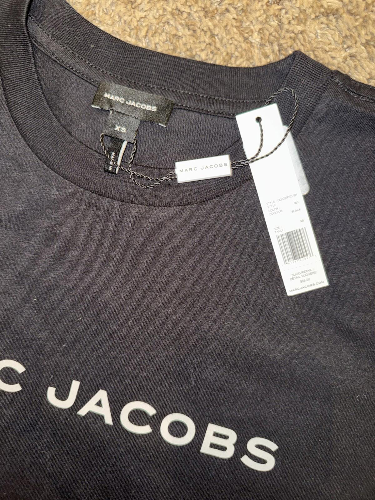 Marc Jacobs Black Cotton Logo The T-Shirt Women's Size XS NWT