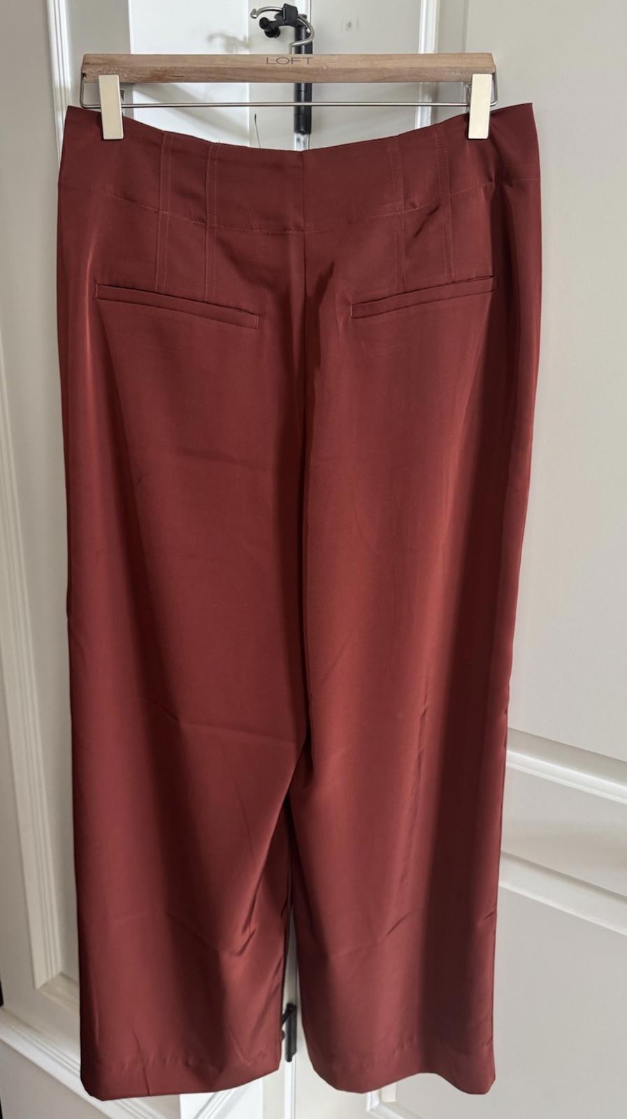 Banana Republic Women’s Pleated Wide Leg Pant Rustic Orange Sz 8 NWOT $120