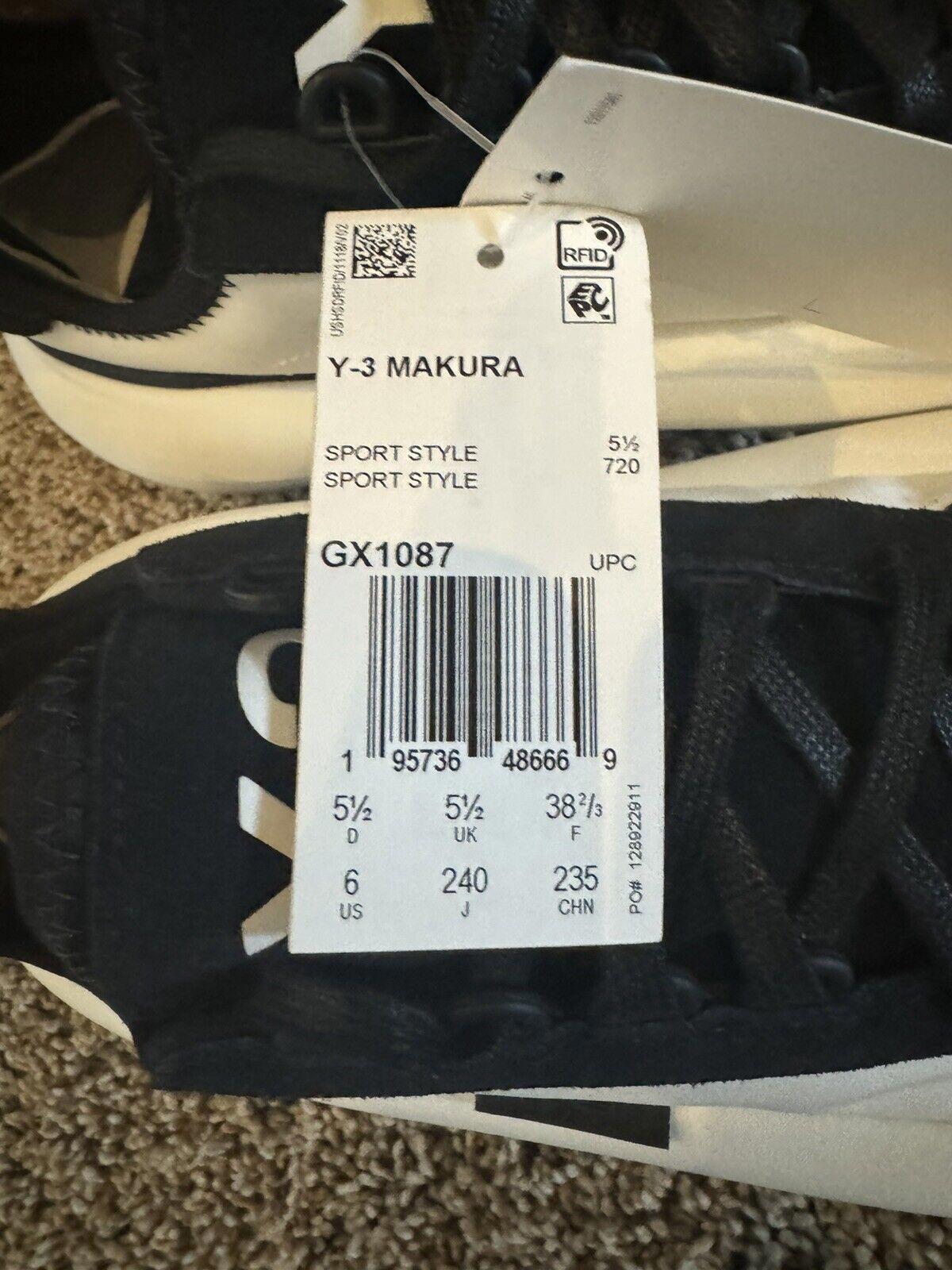 Adidas Y-3 Makura GX1087 SIZ’ To 6 US, 5.5 UK, 38 2/4EU NEW!