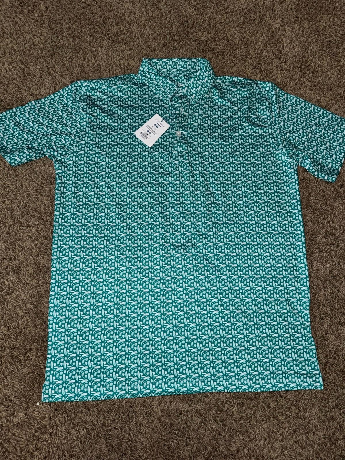 NEW! Bald Head Blues Men's Exotic Leaves Albatross Polo Size L NWT