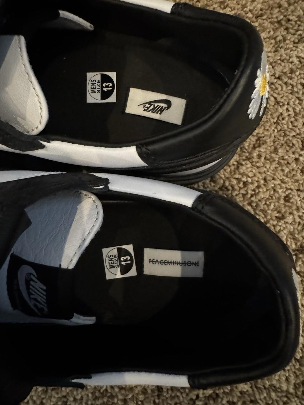 NIKE X PEACEMINUSONE  KWONDO 1 PANDA BLACK WHITE SZ 13 G DRAGON DH2482-101