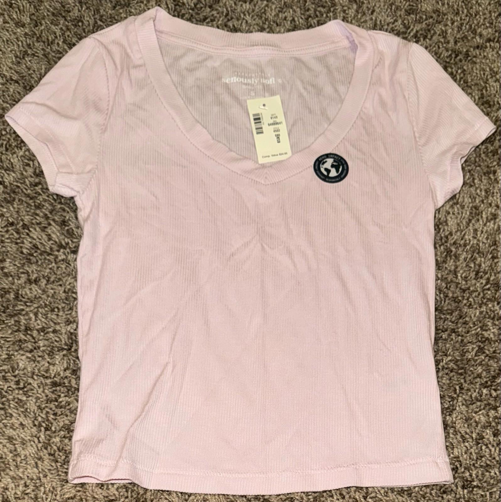 NEW Aeropostale Seriously Soft Baby Tee Pink Ribbed Top Size Small