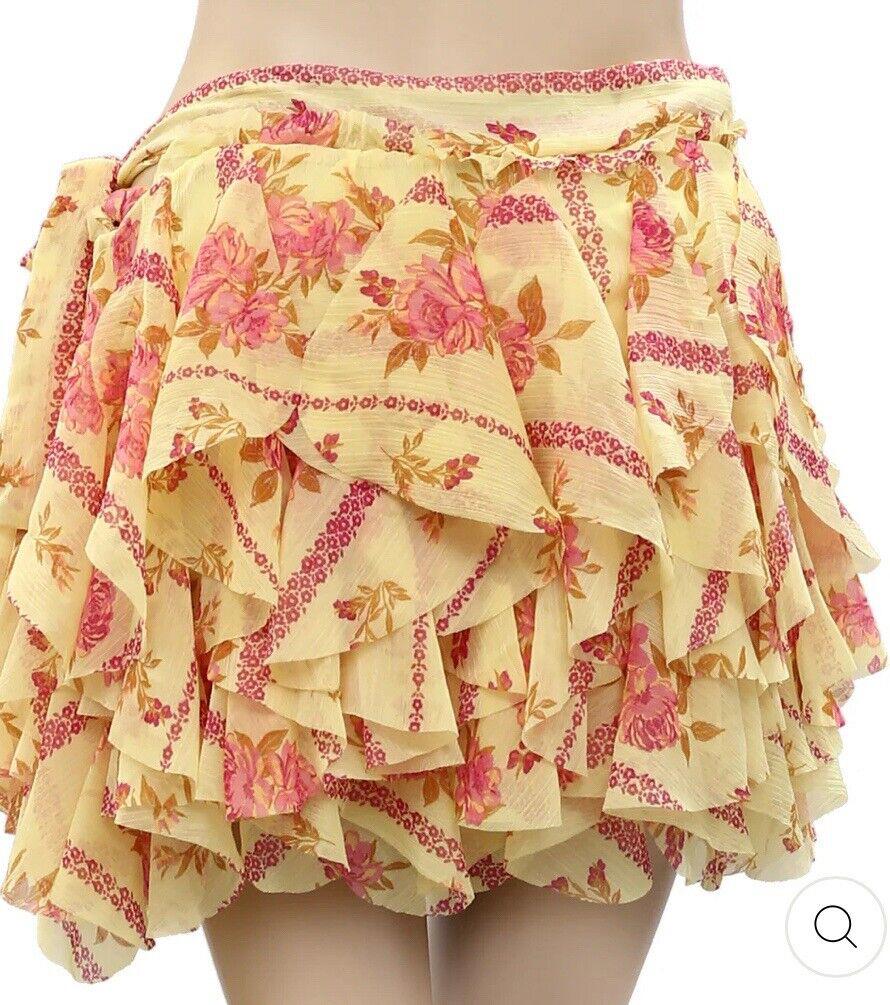 Free People Bali Made You Look Floral Mini Skort Size 6