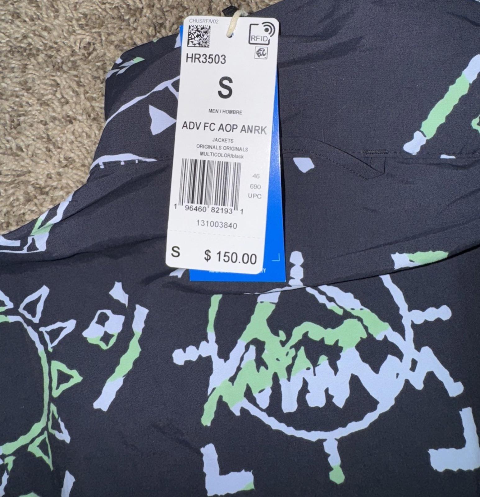 Adidas Men's Adventure Allover Print Archive Anorak Windbreaker Jacket Size SM