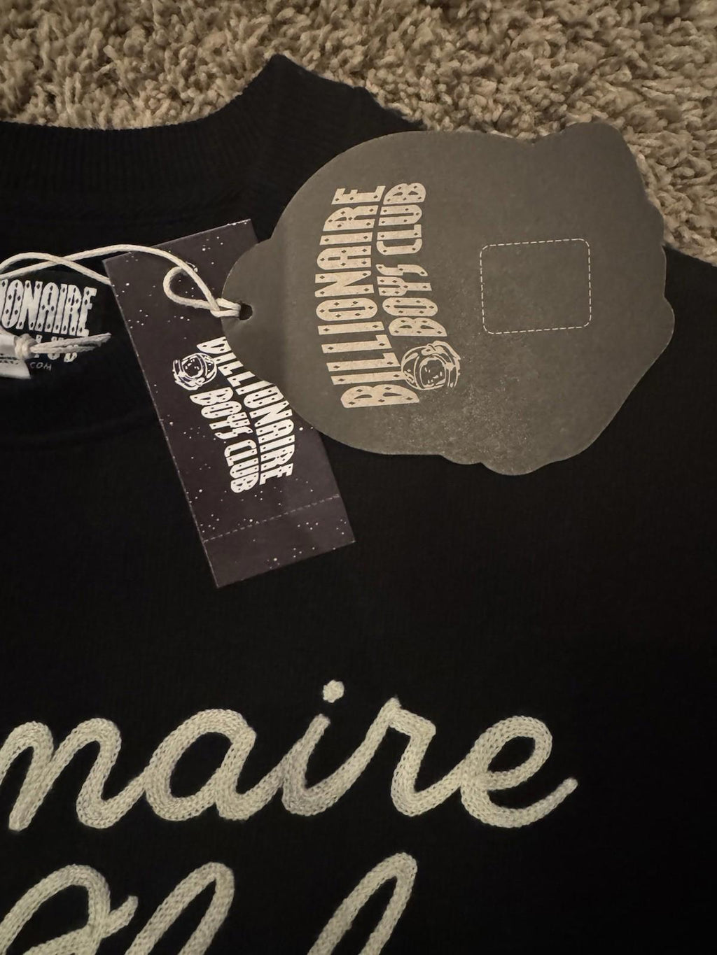 BILLIONAIRE BOYS CLUB BBC SIGNATURE CREWNECK Black NWT MED