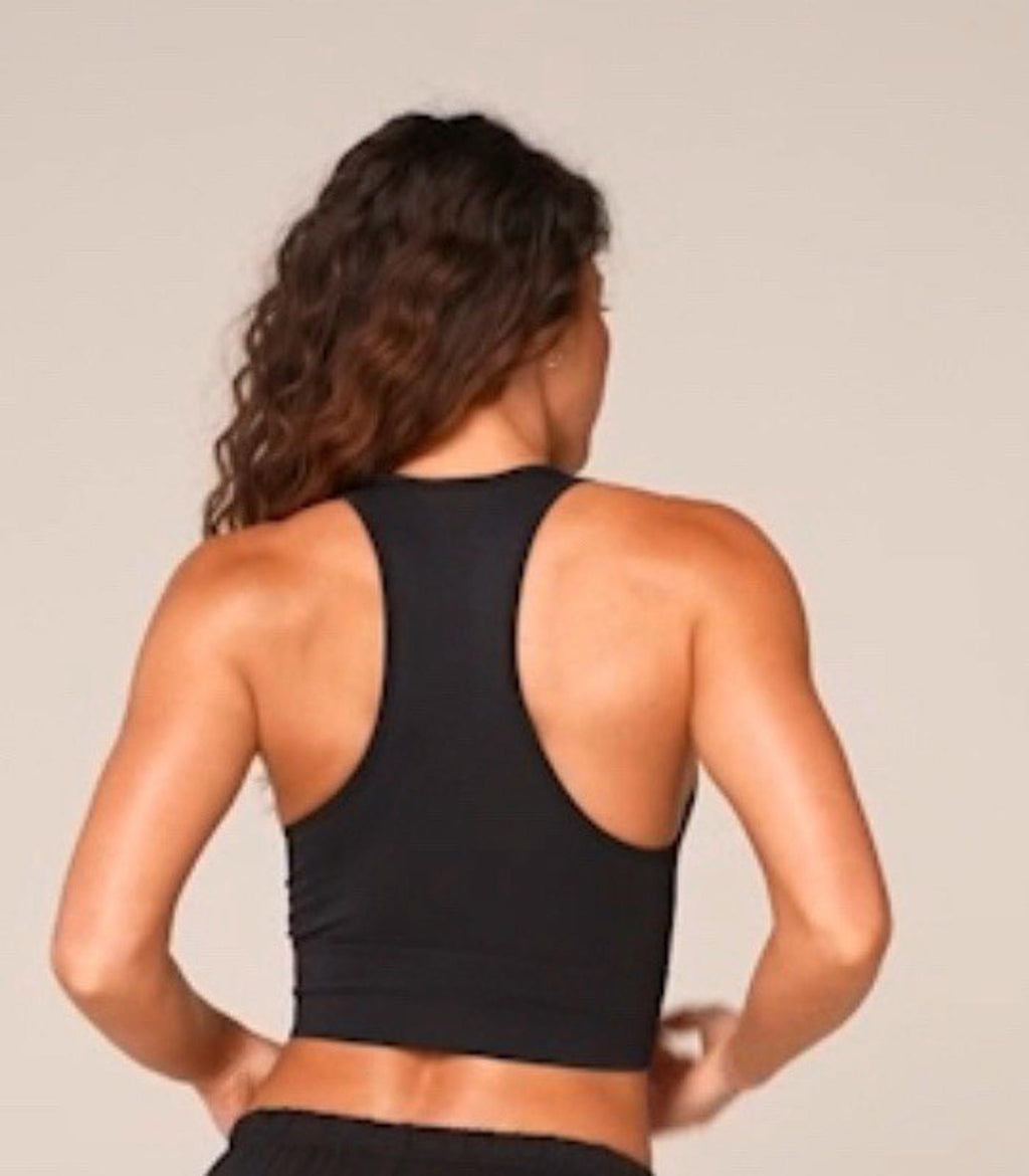 Gymshark Women's Everyday Seamless Crop Tank HT3 Black Size: Medium NWOT