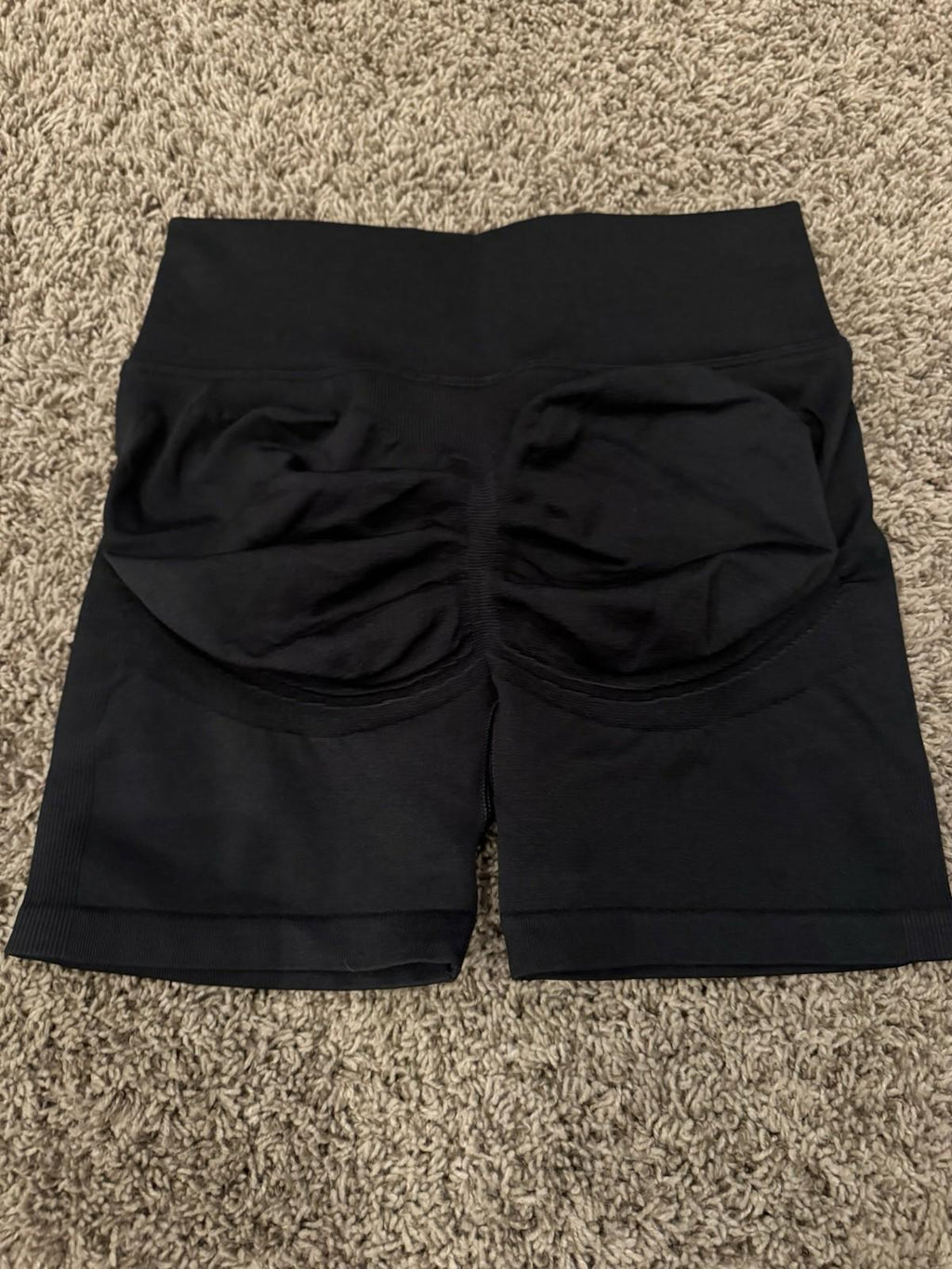 Gymshark Womens Seamless Compression Shorts Black LG NEW Scrunch Butt NWOT