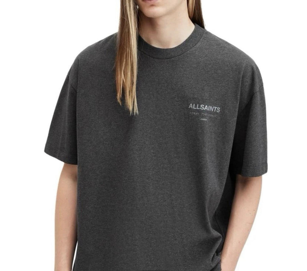 NEW! ALLSAINTS Underground Oversized Crew Neck T-Shirt Men's Size L Gray NWT