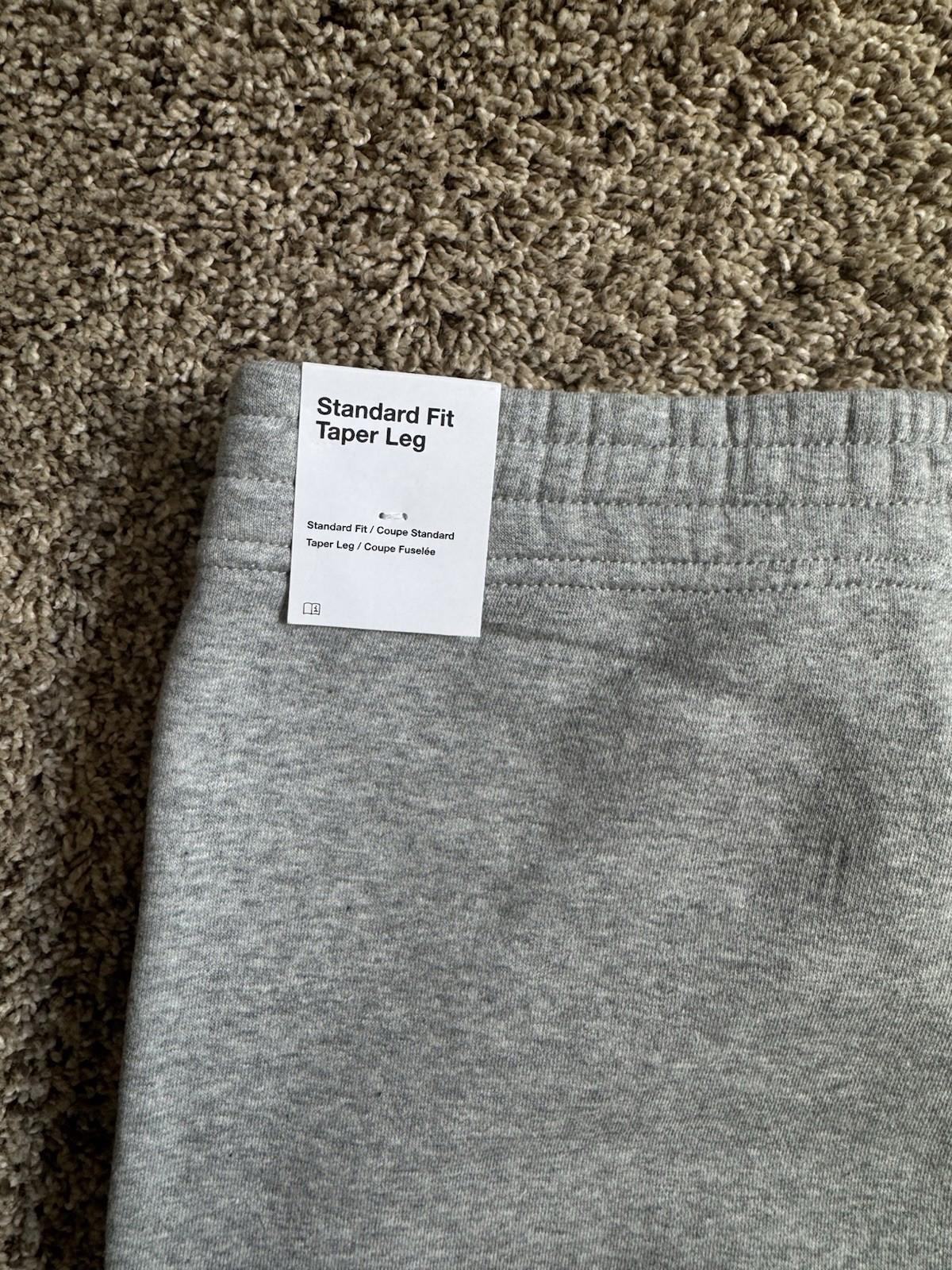 NIKE FLEECE PANTS MENS SZ L GRAY STANDARD FIT TAPER 716830-063 NWT BELOW RETAIL