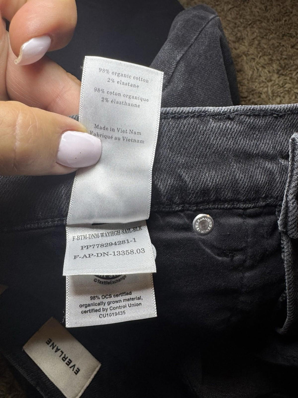 EVERLANE black Jeans Womens 28R Way-High Sailor Jean Wide Leg Stretch Denim NEW