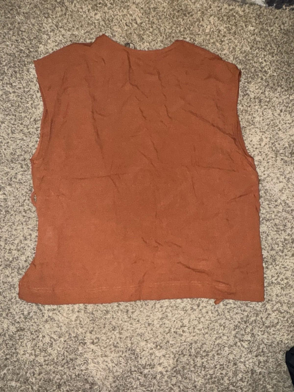NEW $50 ZARA Linen Blend Orange Sleeveless Kimono Vest Women Size M-L NWT