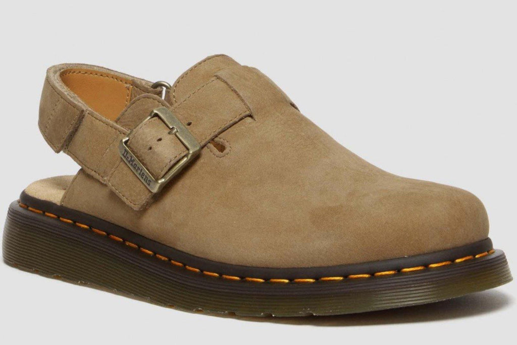 Dr Martens Jorge II Tumbled Nubuck Savannah Tan Leather Slingback Mules Sz 12