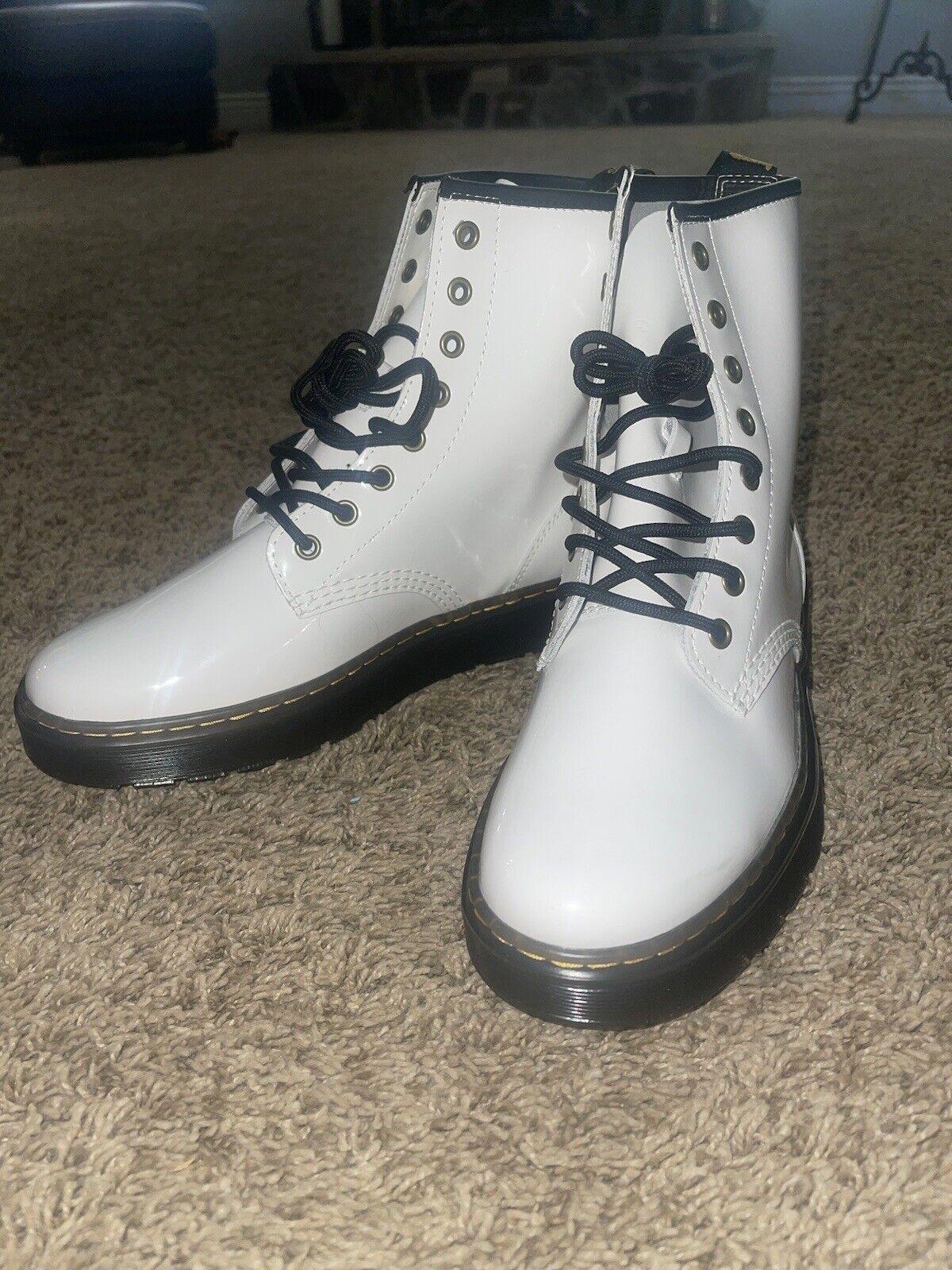 Doc Dr. Martens White Leather Zavala Men’s 9 Womens 10 NEW!
