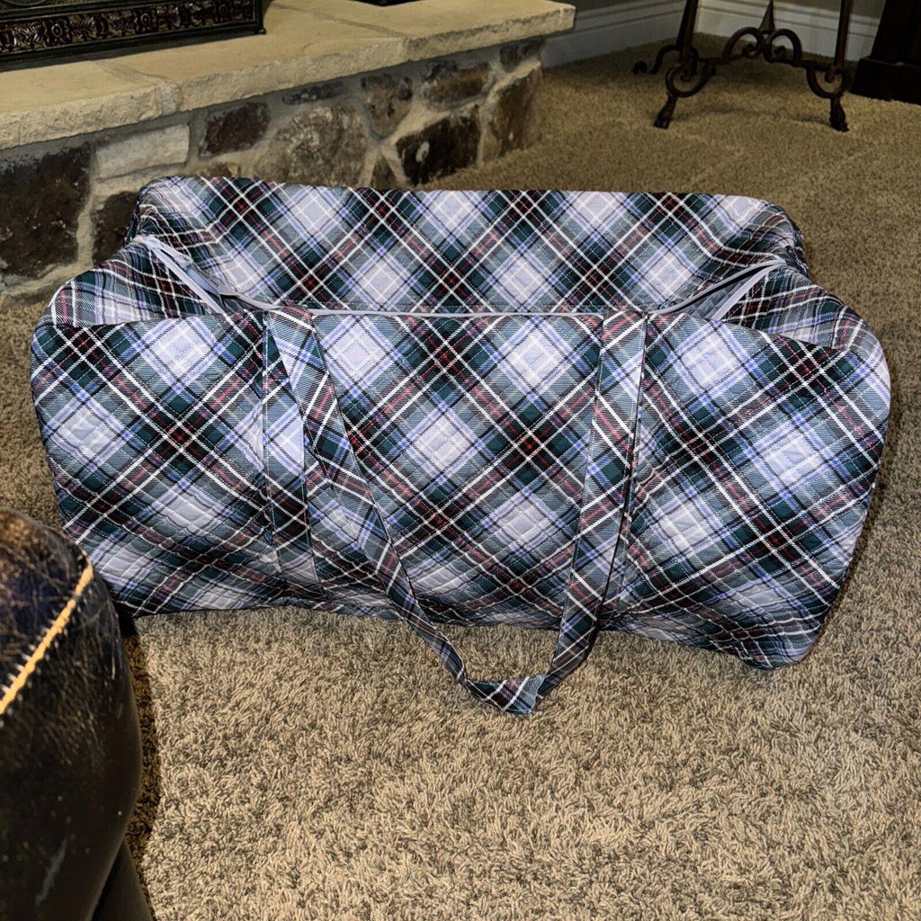 NWT Vera Bradley XL XLarge Traveler Duffel Bag Snowy Plaid