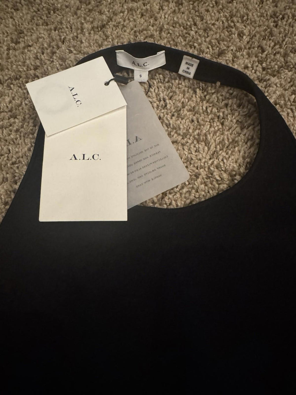 NEW! A.L.C. Rory Halter Crop Top in black. Small. NWT MSRP $225