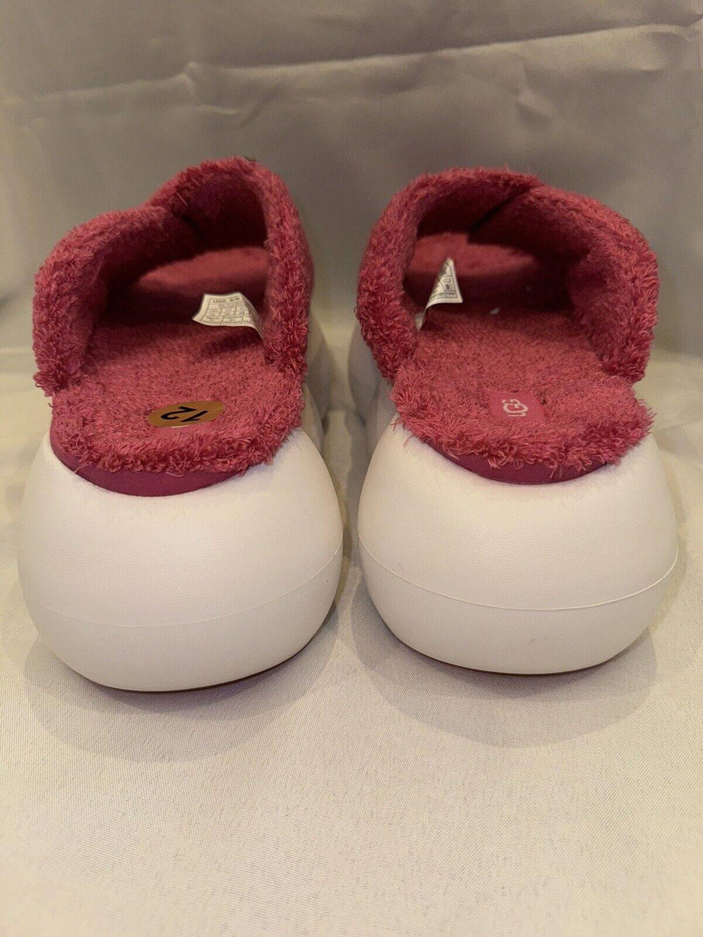 UGG SUGARCLOUD SLIDE Fuchsia TERRY PLATFORM SANDALS SZ US 8