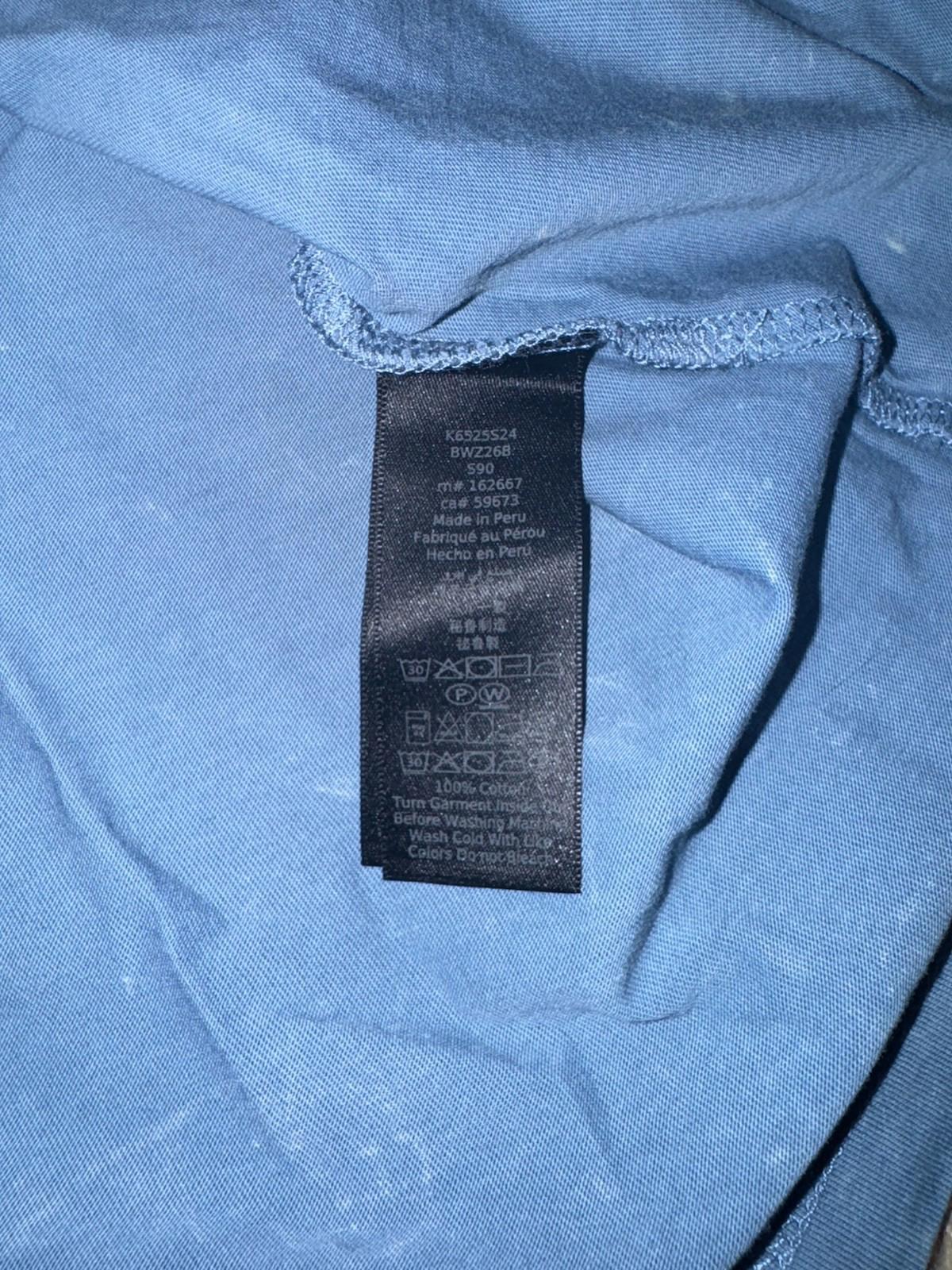 NEW John Varvatos Men's Blue Enzo Marble Wash Crew-Neck Short Sleeve T-Shirt LG
