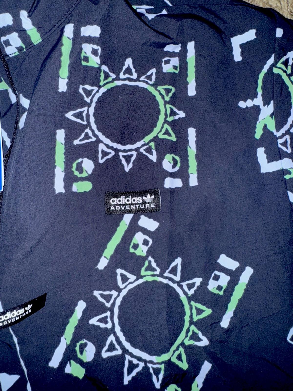 Adidas Men's Adventure Allover Print Archive Anorak Windbreaker Jacket Size SM