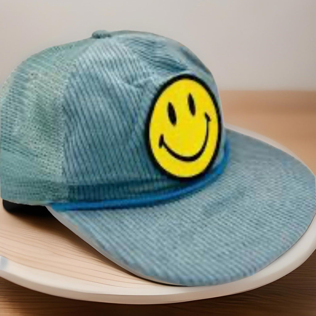 Aviator Nation Trucker Hat Cap Smiley face Snapback Made In USA NWOT