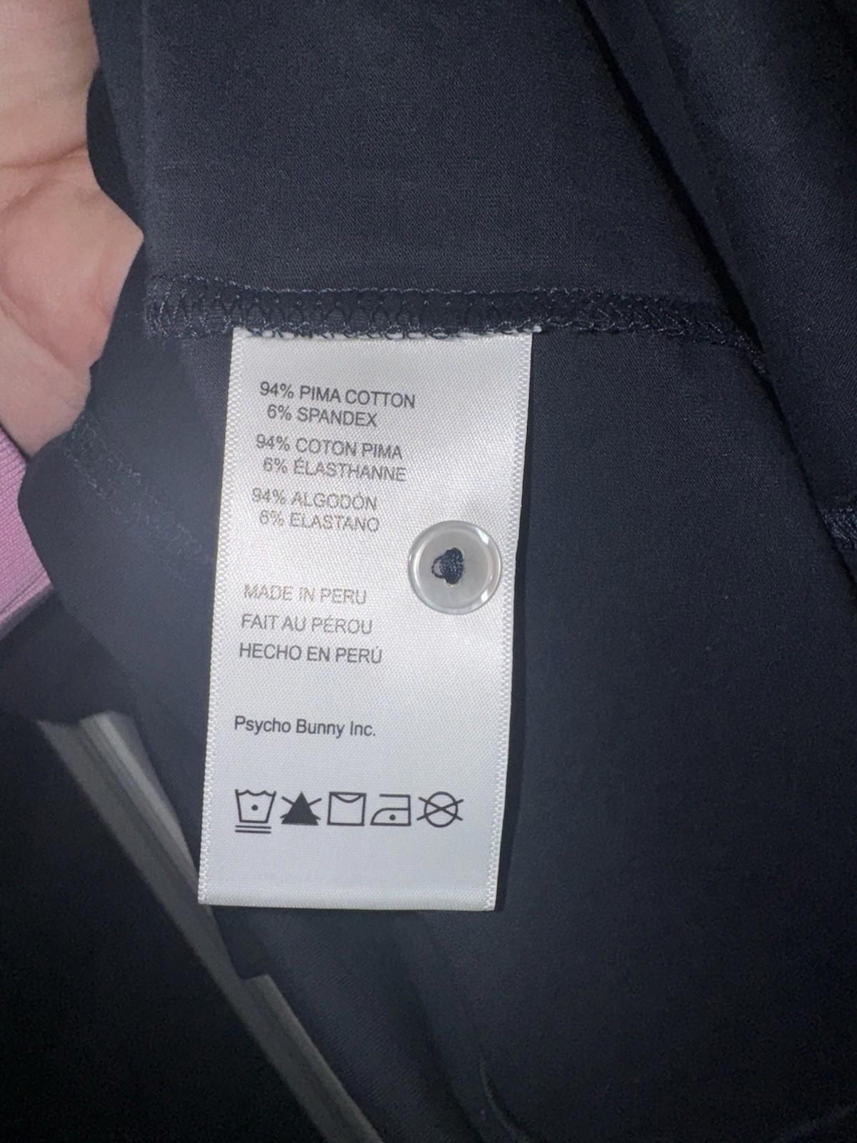 NWT Psycho Bunny North lake Jersey Polo Shirt Navy blue NEW SZ 4