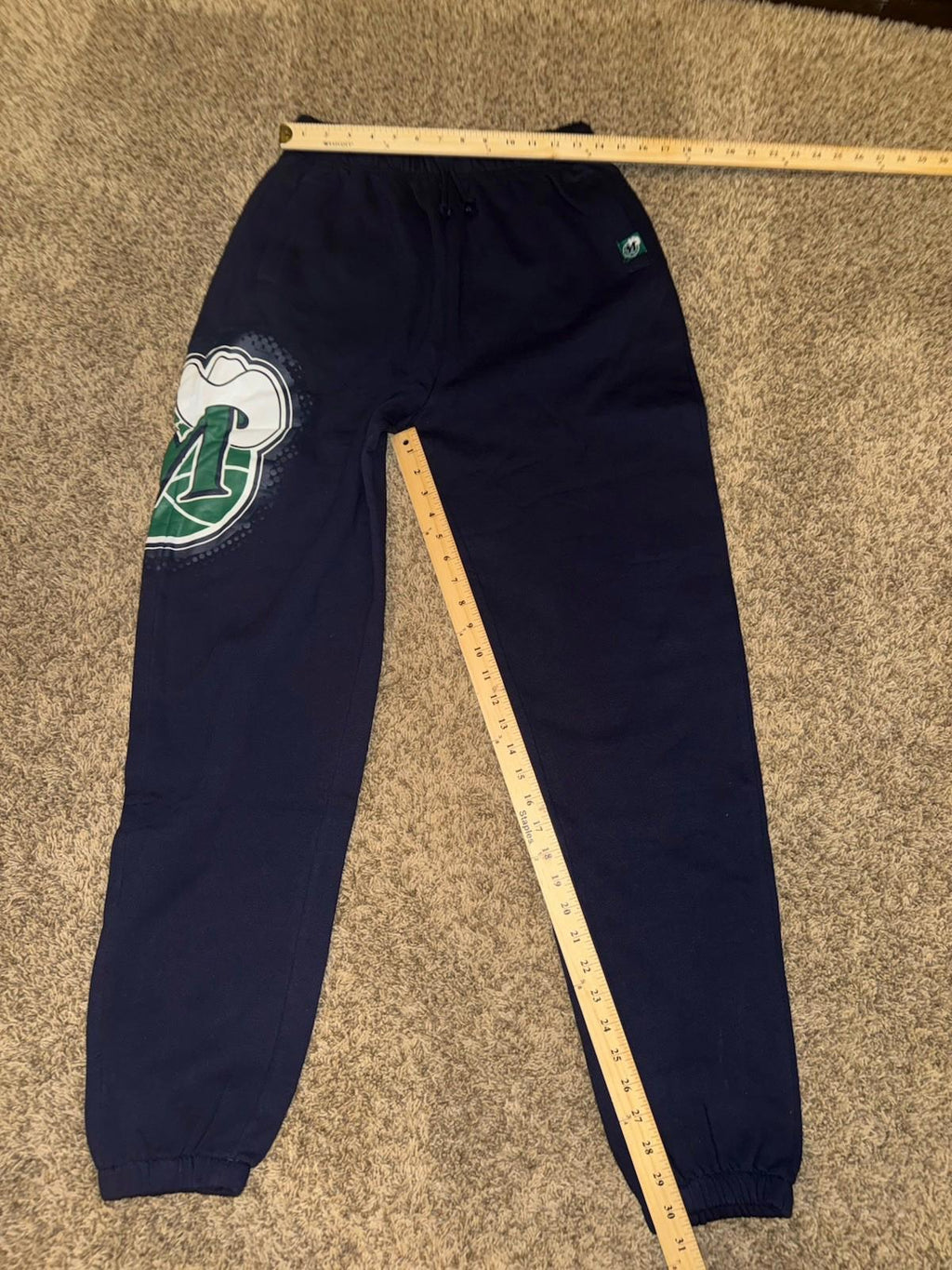 NEW! Dallas Mavericks Pants LARGE Mitchell Ness Hardwood Classics Joggers NWT
