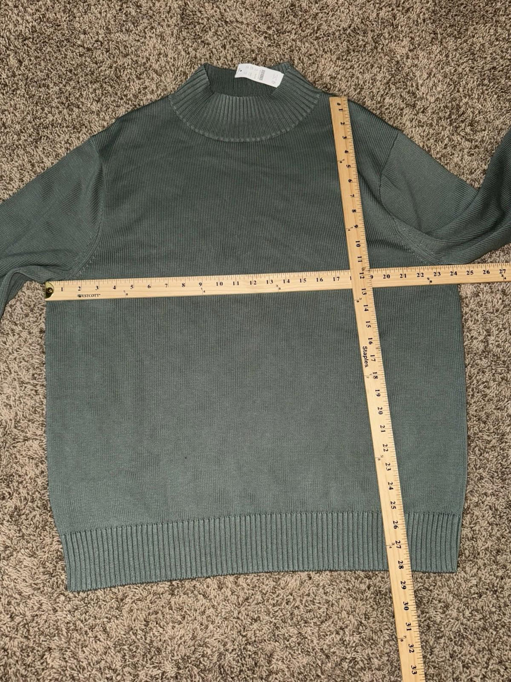 NEW! J.Crew Heritage cotton mockneck sweater Topiary XL
