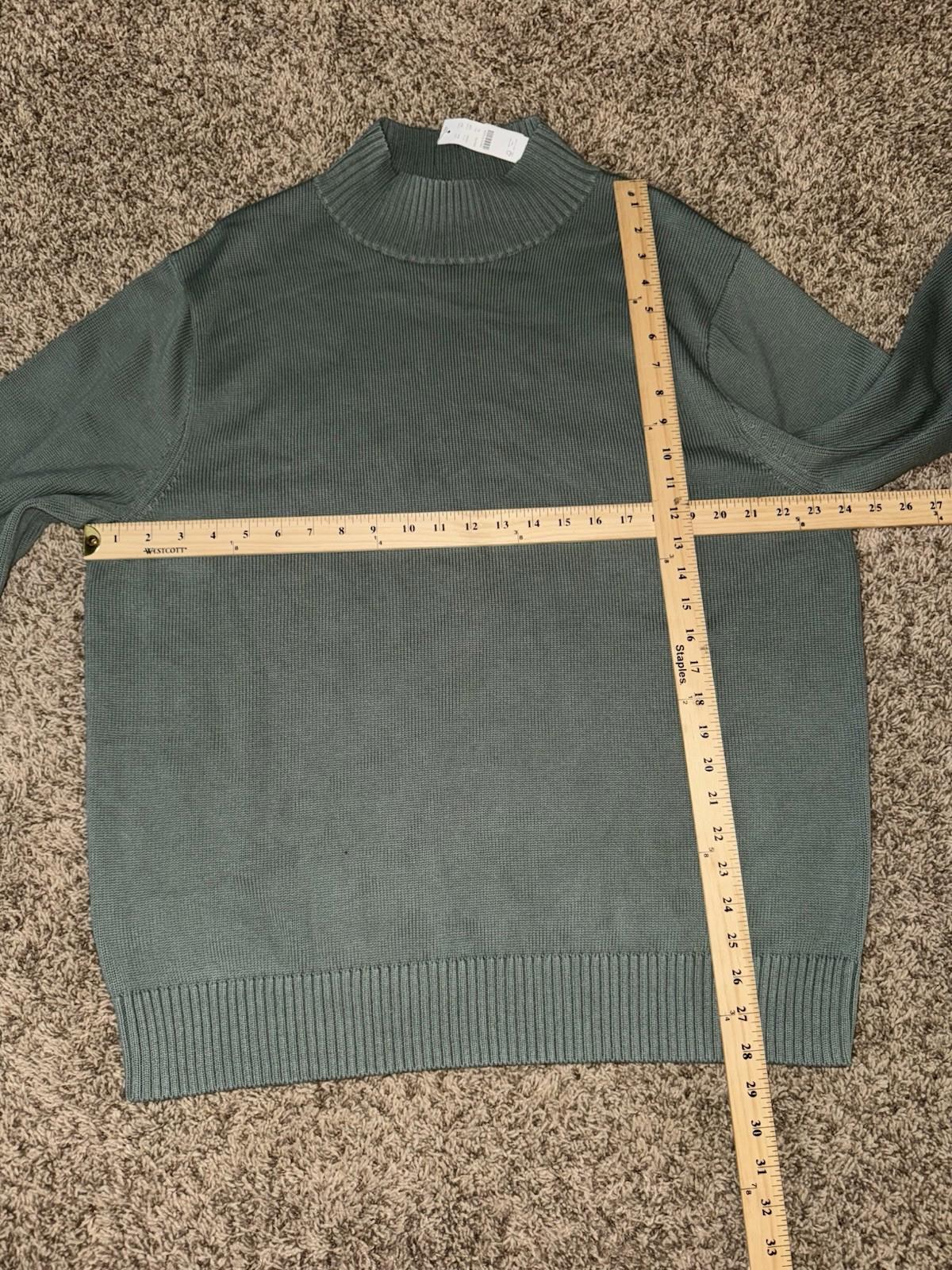 NEW! J.Crew Heritage cotton mockneck sweater Topiary XL