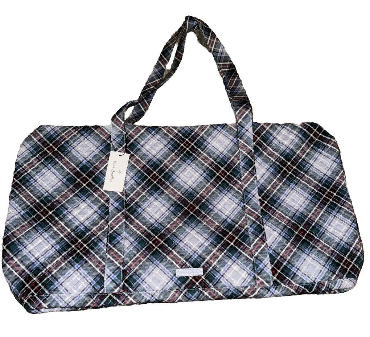VERA BRADLEY RFID TURNLOCK WALLET IN SNOWY PLAID, NWT