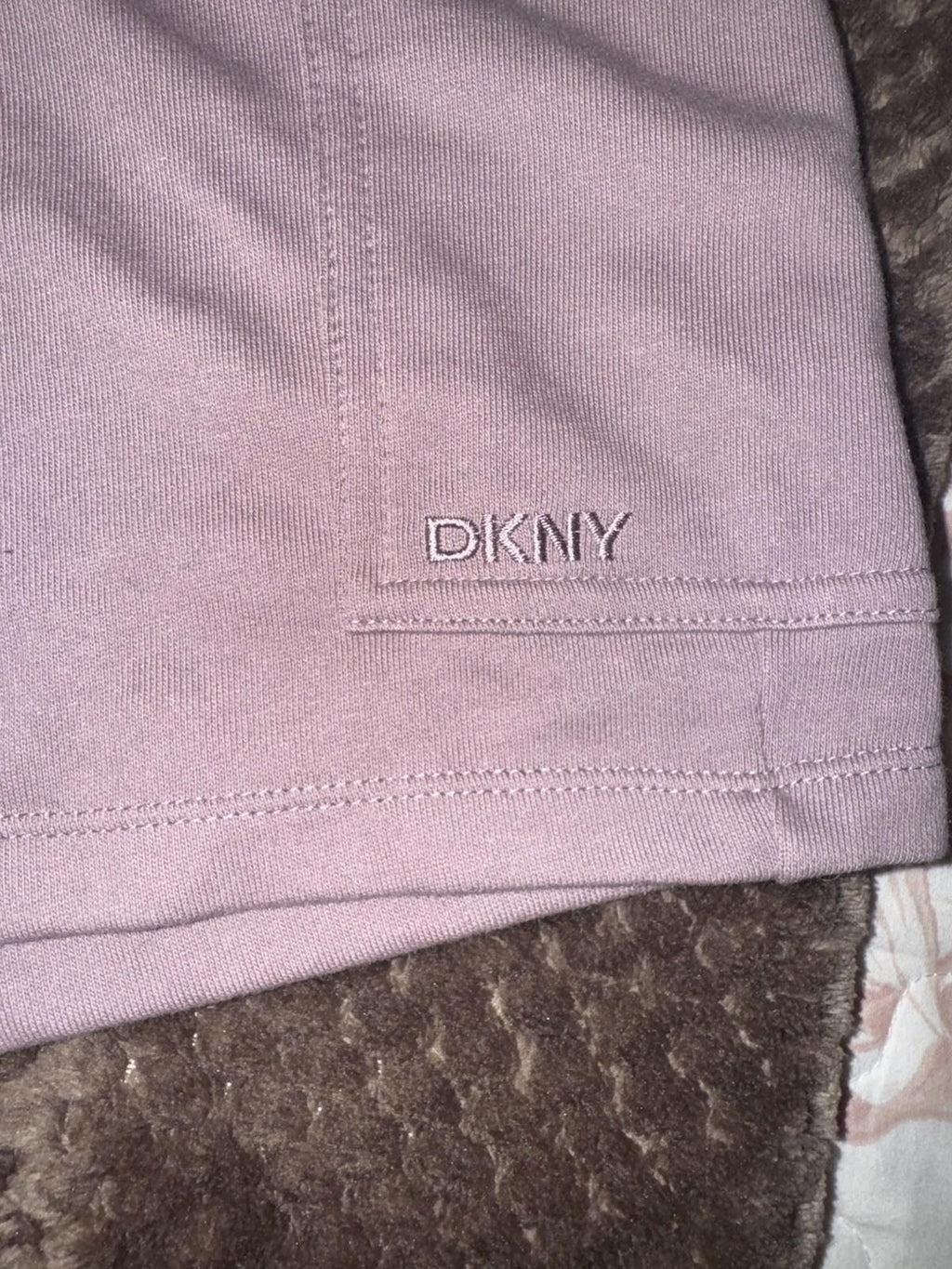 NEW! DKNY Women's French Terry Classic Fit Ultra-Soft Cargo Short Small. Purple